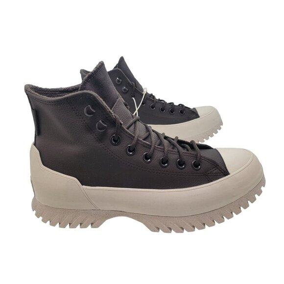 🤩Converse  Sz 9 Women Chunky Shoes Chuck Taylor All Star leather boots Brown Ne - Picture 2 of 11